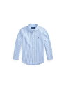 POLO RALPH LAUREN (ボーイズ 5才~7才)ストライプド コットン ポプリン シャツ ラルフローレン トップス シャツ・ブラウス ブルー【送料無...