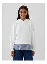 【SALE/71%OFF】GAP (K)ビンテージソフト リラックス レイヤードパーカー (キッズ) ギャップ トップス パーカー・フーディー ブラック ホワイ...