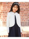 【SALE/10%OFF】COMME CA ISM ニットボレロ(110-130cm) コムサイズム トップス カーディガン ネイビー ホワイト【RBA_E】