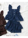 apres les cours フリルチュニック&ティアードキュロットセット_ ショート丈 エフオーオンラインストア オールインワン・オーバーオール オーバーオ...
