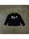 branshes 【Ou? by EDWIN】Ou?BIGロゴ長袖Tシャツ ブランシェス トップス カットソー・Tシャツ ブラック ホワイト