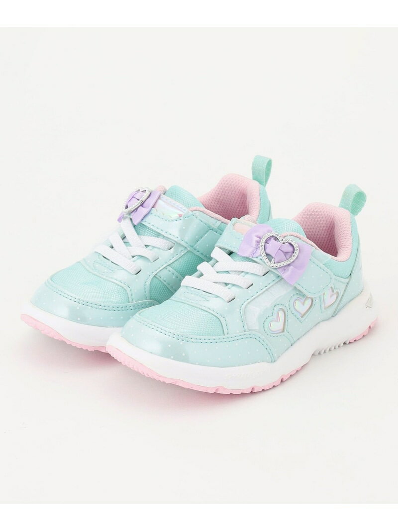 any FAM KIDS 【any FAMオリジナルモデル】瞬足 ガーリー スニーカー エニィファム シューズ・靴 スニーカー グリーン ピンク パープル【送料無料】のサムネイル