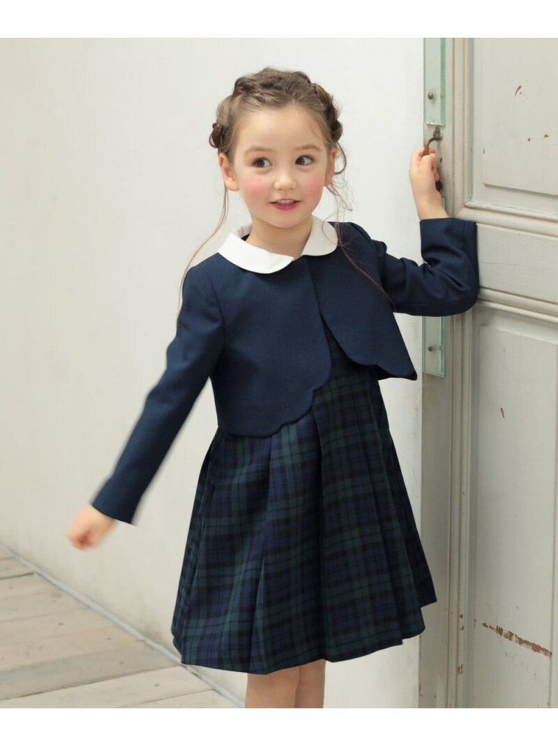 devirock フォーマルドレス2点セット 入学式 卒業式 入園式 卒園式 結婚式 発表会 デビロック スーツ・フォーマル セットアップスーツ ブラック ネイビー【送料無料】のサムネイル