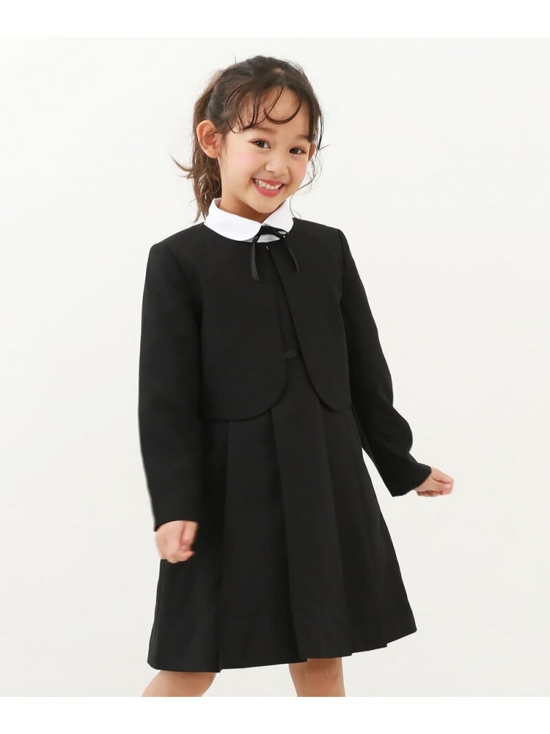 devirock フォーマルドレス3点セット 入学式 卒業式 入園式 卒園式 デビロック スーツ・フォーマル セットアップスーツ ネイビー ブラック【送料無料】のサムネイル