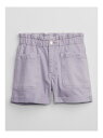 【SALE／59%OFF】GAP (K)ウォッシュウェル ハイライズ ペーパーバッグ マムジーン ショートパンツ (キッズ) ギャップ パンツ その他のパンツ パープル【RBA_E】