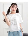 PINK-latte サイドアジャスターナンバリングTシャツ ピンク ラテ トップス カットソー・Tシャツ グレー ホワイト ピンク