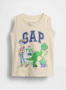 GAP (K)Gap × ディズニー グラフィック タンクトップ (幼児・ベビー) ギャップ トップス ノースリーブ・タンクトップ ネイビー ベージュ