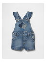 【SALE/40%OFF】GAP (K)Gap × ディズニー デニムショートオール (幼児・ベビー) ギャップ オールインワン・オーバーオール オーバーオール...