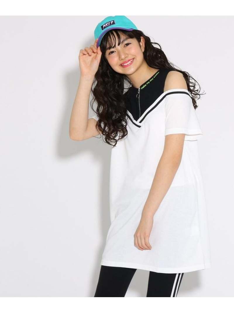 PINK-latte 肩あき ワンピース ピンク ラテ ワンピース・ドレス その他のワンピース・ドレス ホワイト グリーン ベージュ【送料無料】のサムネイル