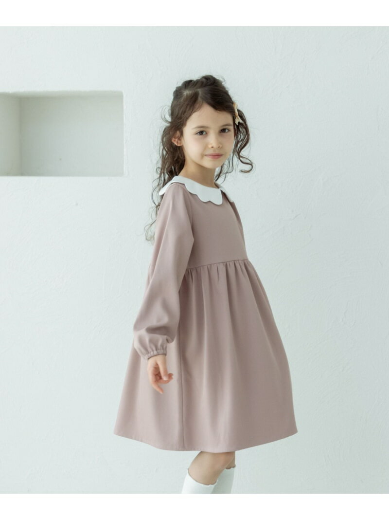 pairmanon 選べる2デザイン 襟付き オケージョンワンピ ペアマノン ワンピース・ドレス ワンピース ピンク ベージュ ネイビー ブラック ブルーのサムネイル