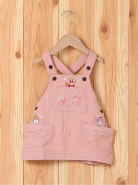 【SALE/30%OFF】ANPANMAN KIDS COLLECTION APKC/(K)フラワー刺繍ジャンスカ アンパンマンキッズコレクション スカート キッズスカート ピンク ブラウン【RBA_E】【送料無料】