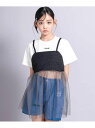 ZIDDY シアービスチェドッキングTシャツ(130~160cm) ベベ オンライン ストア トップス カットソー・Tシャツ ブラック【送料無料】(4)