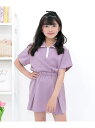子供服 Bee セットアップ ハーフジップトップス ミニスカート キッズ 子供服 女の子 カンコクコドモフク ビー スカート ミニスカート ブラック パープル