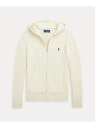 POLO RALPH LAUREN (ボーイズ 8才~20才)ケーブル コットン フーデッド フルジップ セーター ラルフローレン トップス ニット ブラウン【...