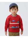 【SALE/30%OFF】kladskap 乗り物ニットプルオーバー ナルミヤオンライン トップス ニット レッド グレー【RBA_E】【送料無料】