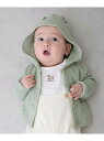 【SALE/50%OFF】petit main 耳つきカーディガン ナルミヤオンライン マタニティウェア・ベビー用品 ベビートップス グレー ベージュ グリーン...