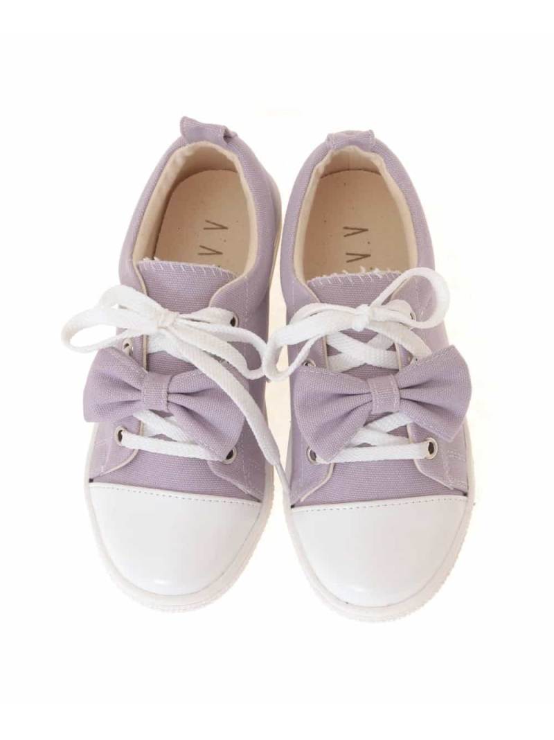 【SALE／70%OFF】a.v.v [KIDS]リボンスニーカー アー・ヴェ・ヴェ シューズ・靴 その他のシューズ・靴 パープル ネイビー【RBA_E】のサムネイル