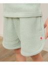 BREEZE ワッフルショートパンツ ショート丈 エフオーオンラインストア パンツ その他のパンツ グリーン グレー(4)