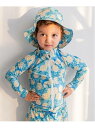 【SALE/50%OFF】SENSE OF WONDER 【SWIM】パイナップルBOY'sラッシュガード ナルミヤオンライン 水着・スイムグッズ 水着 ブルー...
