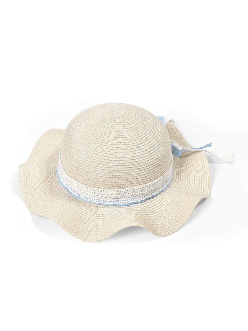 SLAP SLIP フレアプリムリボン付き帽子(48~54cm) ベベ オンライン ストア 帽子 その他の帽子 ホワイト ベージュ
