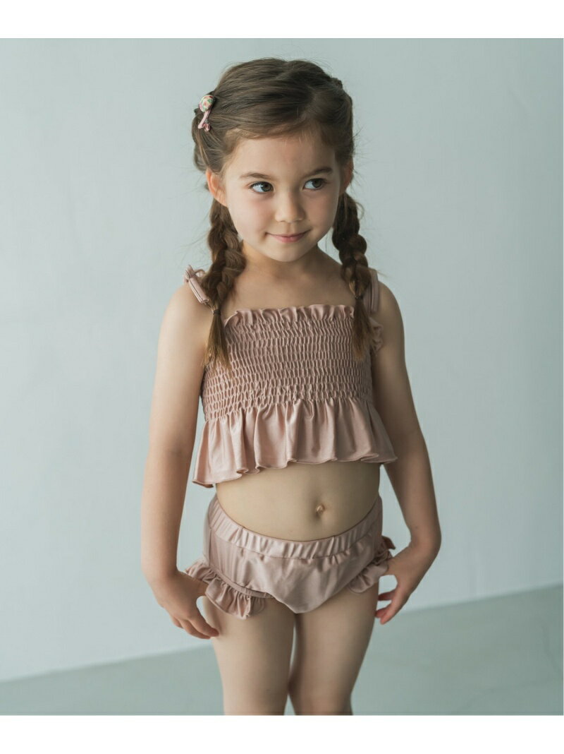 riziere ガールズセパレートSWIM リジェール 水着・スイムグッズ 水着 ピンク グレーのサムネイル