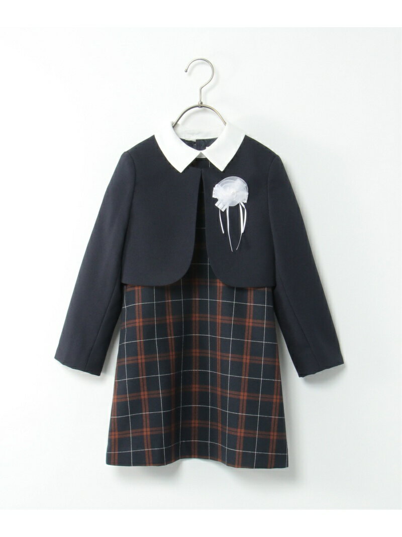 【SALE／50%OFF】ikka 【フォーマル対応/3点セット】Girls フォーマルセット[チェック](110~130cm) イッカ ファッション雑貨 その他のファッション雑貨 カーキグリーン【RBA_E】【送料無料】