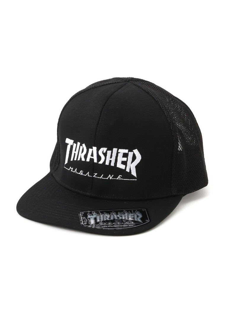 THRASHER THRASHER/(K)HOMETOWN YOUTH メッシュキャップ スラッシャー　バイ　リフルページ 帽子 キャップ ブラック