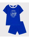 PETIT BATEAU 半袖パジャマ プチバトー インナー・ルームウェア パジャマ ブルー【送料無料】