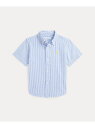POLO RALPH LAUREN (ベビー)ストライプド シアサッカー ショートスリーブ シャツ ラルフローレン トップス シャツ・ブラウス ブルー【送料無料...