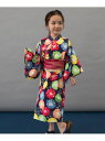 【SALE/30%OFF】BREEZE 【すっぽり着られる】Girls浴衣 エフオーオンラインストア 着物・浴衣・和装小物 浴衣 レッド ブルー【RBA_E】