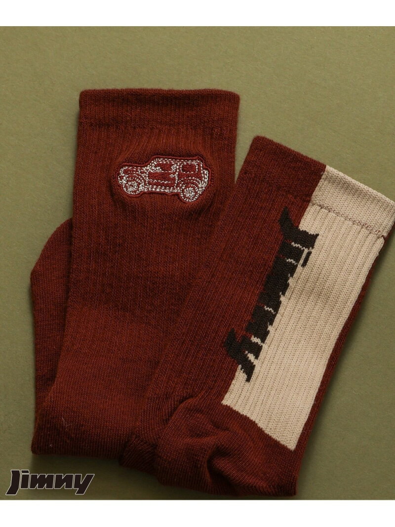 BREEZE Jimnyコラボ 配色ロゴ&モチーフソックス エフオーオンラインストア 靴下・レッグウェア 靴下 ブラック レッド ブルー