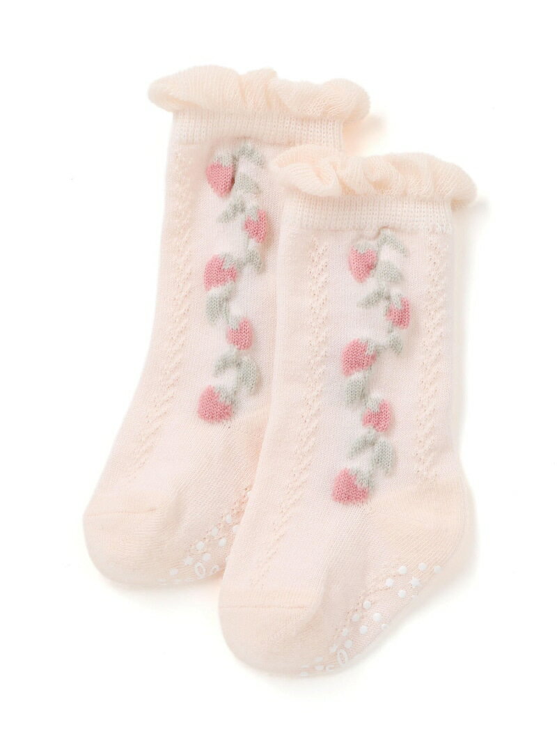 SLAP SLIP BABY フルーツ柄ハイソックスベビー(9~12cm) ベベ オンライン ストア マタニティウェア・ベビー用品 ベビーソックス ピンク ホワ...