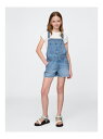 【SALE/40%OFF】GAP (K)デニム ショートオール (キッズ) ギャップ オールインワン・オーバーオール オーバーオール・サロペット ブルー【RBA...