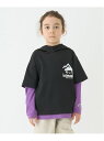 【SALE/60%OFF】MINIMAL 【撥水】ポンチフェイクレイヤードTパーカー ナルミヤオンライン トップス パーカー・フーディー ブルー グリーン オレ...