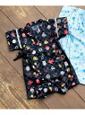 【SALE/20%OFF】apres les cours 【リンク】アプレのはんなりBOYSベビー甚平ロンパス エフオーオンラインストア 着物・浴衣・和装小物 浴衣 ブルー【RBA_E】