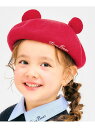 【SALE/50%OFF】apres les cours tiny bear 耳付きサーモベレー帽 エフオーオンラインストア 帽子 その他の帽子 ホワイト レッド【RBA_E】