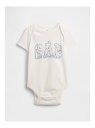 【SALE/40%OFF】GAP (K)GAPロゴボディスーツ (ベビー) ギャップ マタニティウェア・ベビー用品 ロンパース・カバーオール ホワイト【RBA_E】(4)