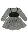 子供服 Bee ドッキングワンピース ビスチェ風 重ね着風 子供服 キッズ 女の子 Bee カンコクコドモフク ビー ワンピース・ドレス その他のワンピース・ドレス ブラック ホワイト