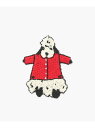 agnes b. ENFANT AC47 E BROOCH キッズ ブローチPRESSION B. アニエスベー アクセサリー・腕時計 ブローチ・コサージュ・バッジ レッド