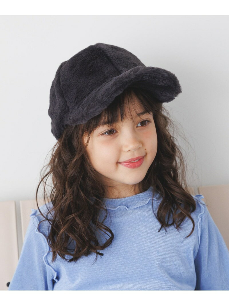 【SALE／51%OFF】BAYFLOW [秋冬コーデにぴったり★] ファーキャップ(KIDS) ベイフロー 帽子 キャップ グレー ホワイト【RBA_E】