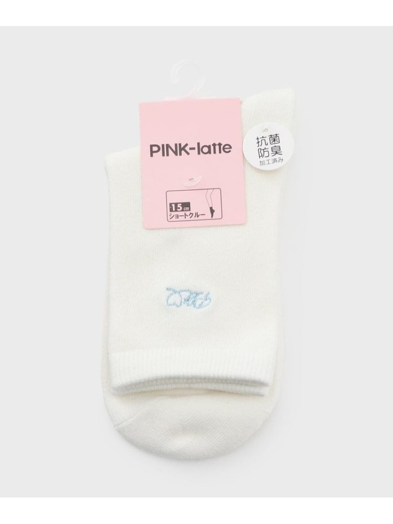 PINK-latte 15cmショート丈ソックス ピンク ラテ 靴下・レッグウェア 靴下 ホワイト ブラック ブルー