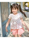【SALE/20%OFF】any FAM KIDS 総柄 セパレート水着 エニィファム 水着・スイムグッズ 水着 ピンク ブラック【RBA_E】【送料無料】