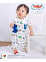 SLAP SLIP BABY 【きかんしゃトーマス*つむぱぱ*SLAPSLIP】【お揃い】THOMAS&FRIENDS総柄半袖ロンパースベビー(60~80cm) ベベ オンライン ストア マタニティウェア・ベビー用品 ロンパース・カバーオール グレー ホワイト(4)