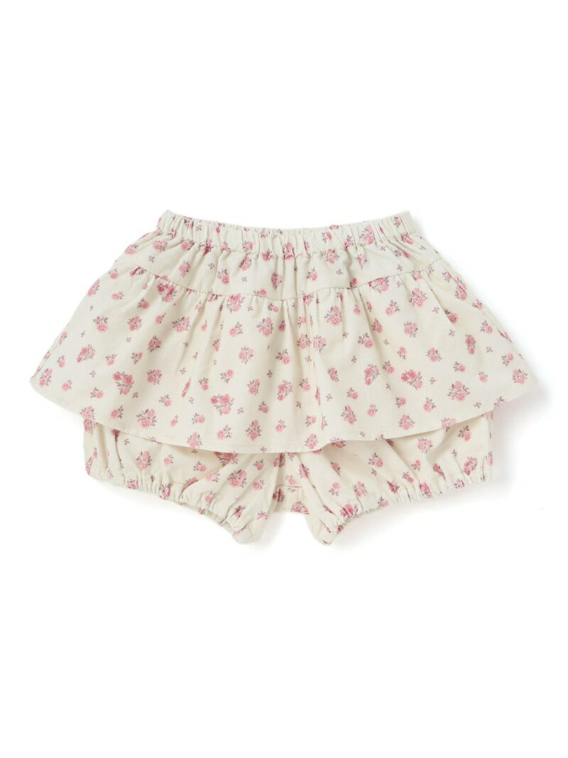 BeBe 【お揃い】小花柄シャツコールペプラムカボチャパンツ(80~100cm) ベベ オンライン ストア パンツ ..