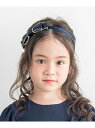 Tartine et Chocolat 【日本製】ピコレースリボンカチューシャ ベベ オンライン ストア ヘアアクセサリー カチューシャ・ヘアバンド ネイビー ...