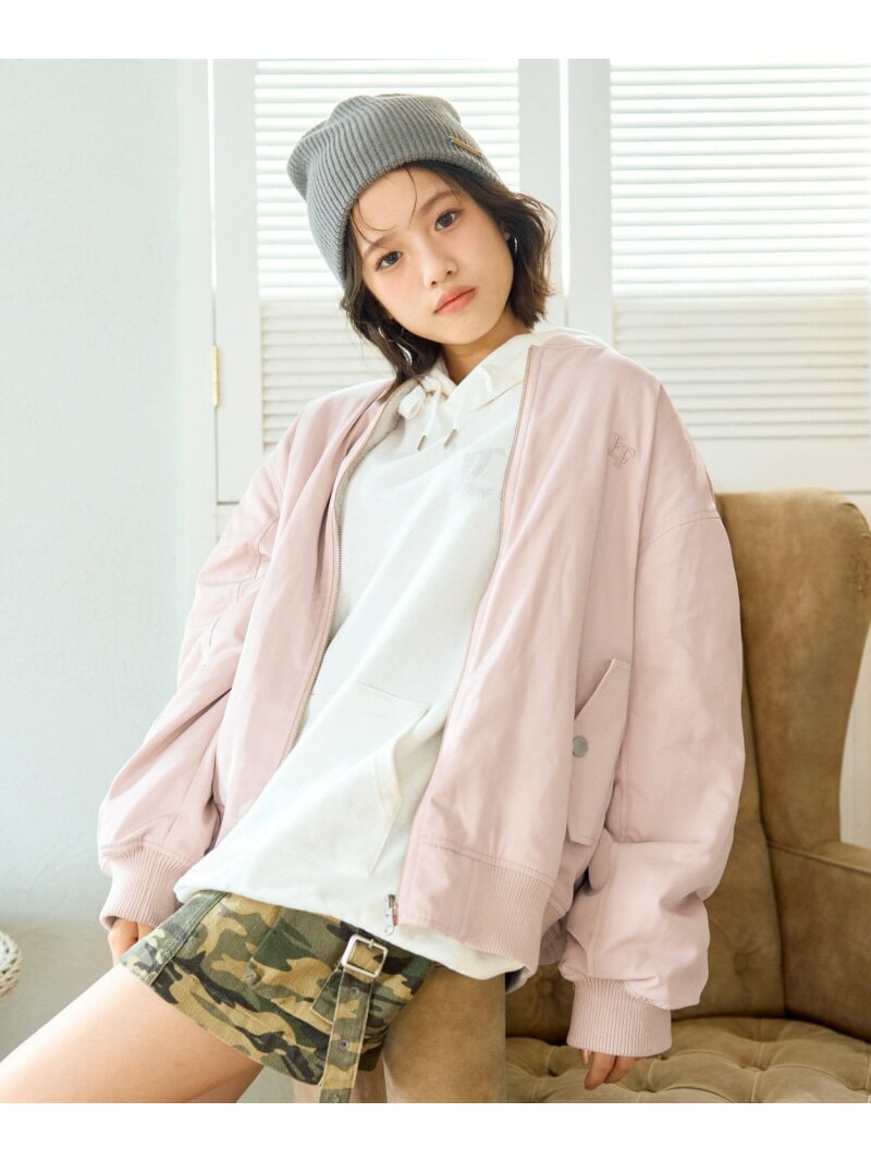 Lovetoxic リバーシブルMA1 ナルミヤオンライン ジャケット・アウター MA-1 カーキグリーン ホワイト ..