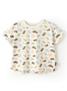 【SALE/44%OFF】petit main 【GOODPRICE冷感】総柄半袖Tシャツ ナルミヤオンライン トップス カットソー・Tシャツ オレンジ ホワイ...