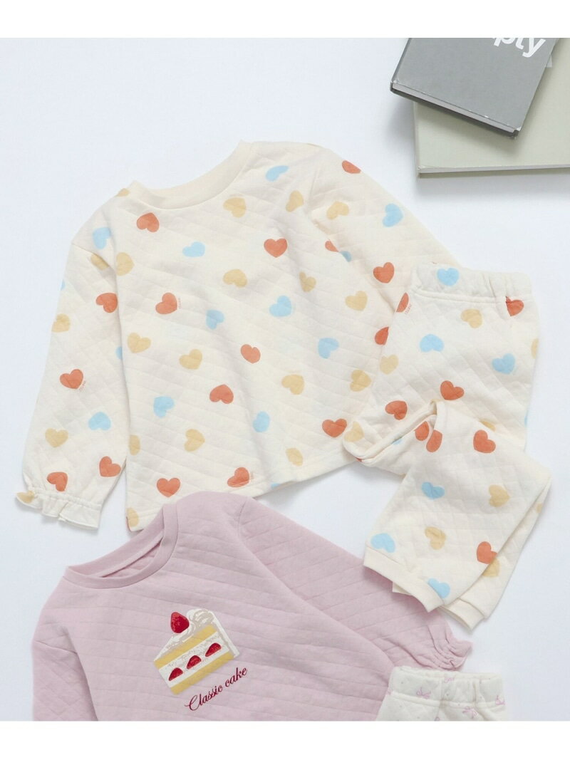 【SALE／16%OFF】apres les cours ハート&ケーキモチーフキルトパジャマ エフオーオンラインストア イ..
