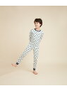 【SALE／10%OFF】PETIT BATEAU 裏起毛プリント長袖パジャマ プチバトー インナー・ルームウェア パジャマ【RBA_E】【送料無料】