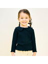 【SALE/50%OFF】apres les cours 衿付きリブトップス エフオーオンラインストア トップス スウェット・トレーナー ブラック ホワイト パ...